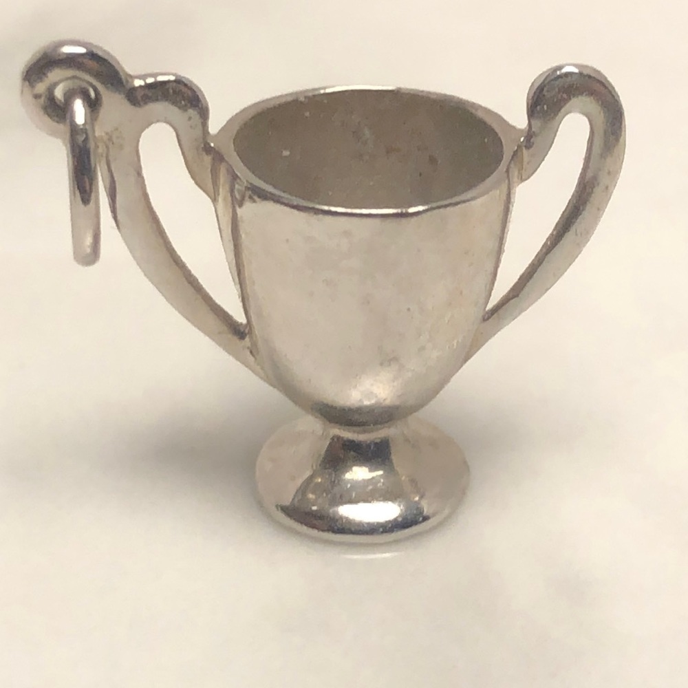 Trophy award cup sterling silver pendant bracelet charm‎